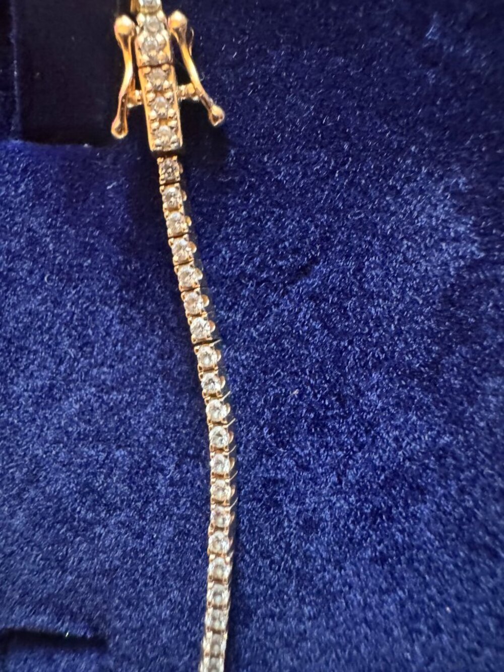 Diamond Tennis Bracelet | 14K Yellow Gold | Blue Nile - Picture 5 of 8